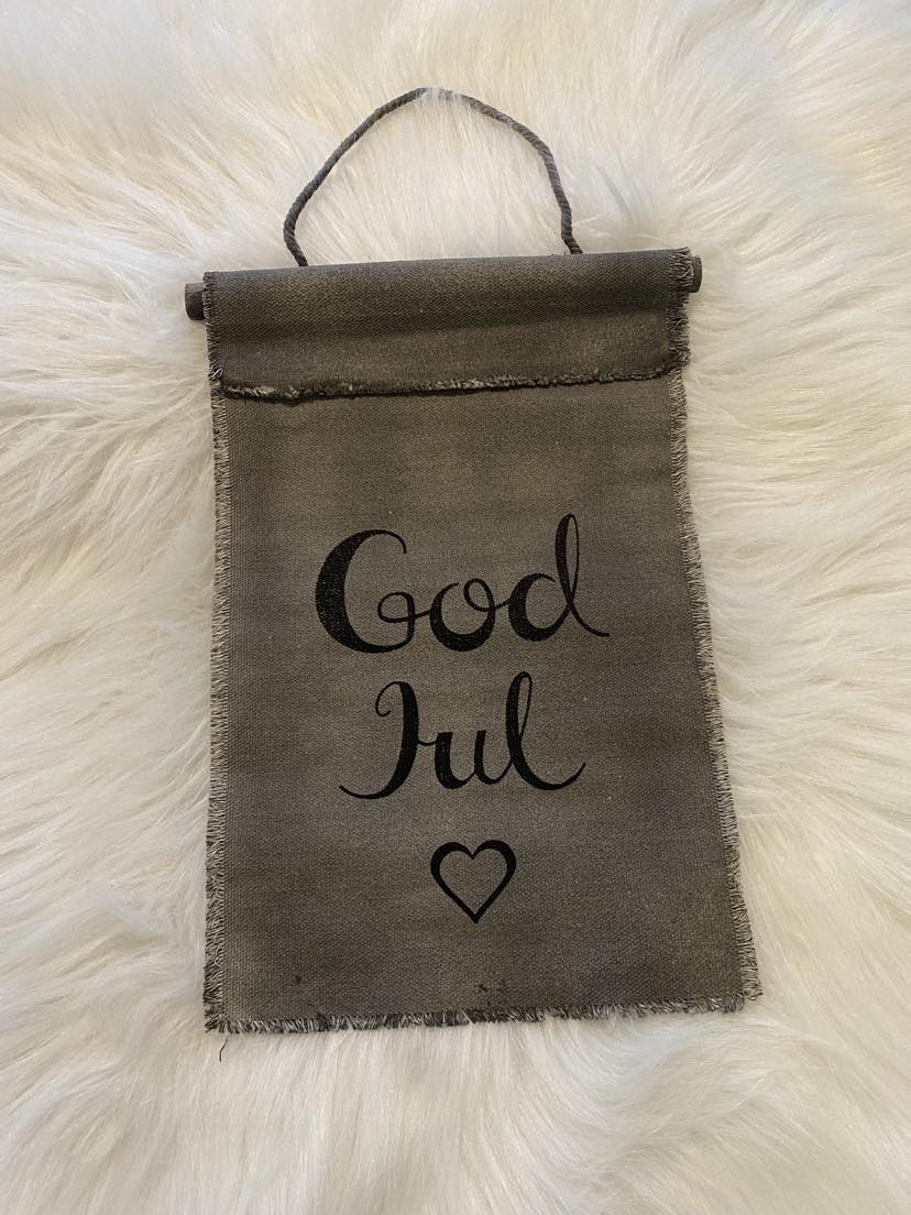 Tygvepa för vägg "God Jul"