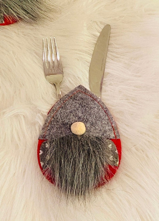Bestickhållare tomte, 2-pack