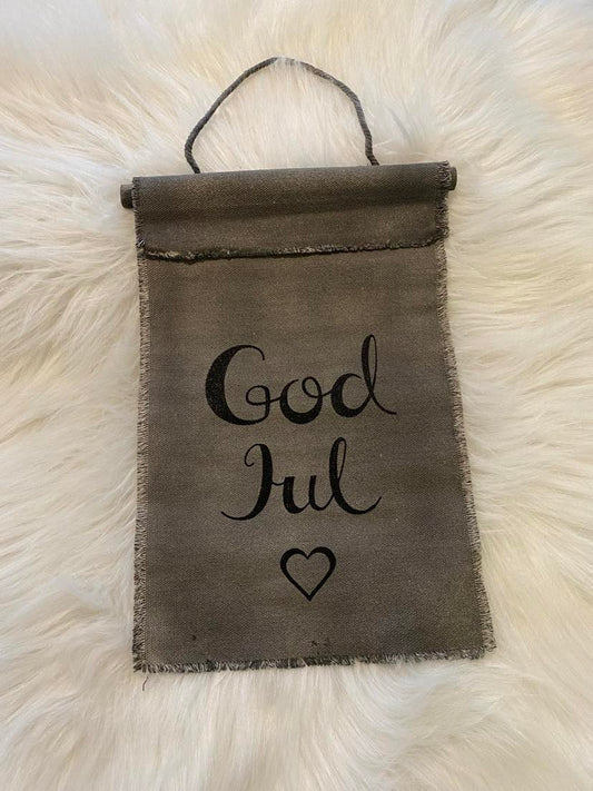 Tygvepa för vägg "God Jul"