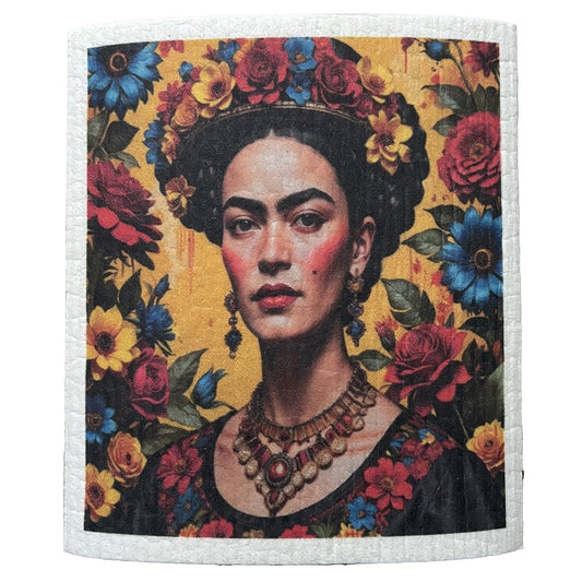 Disktrasa "Frida Kahlo" med blommor